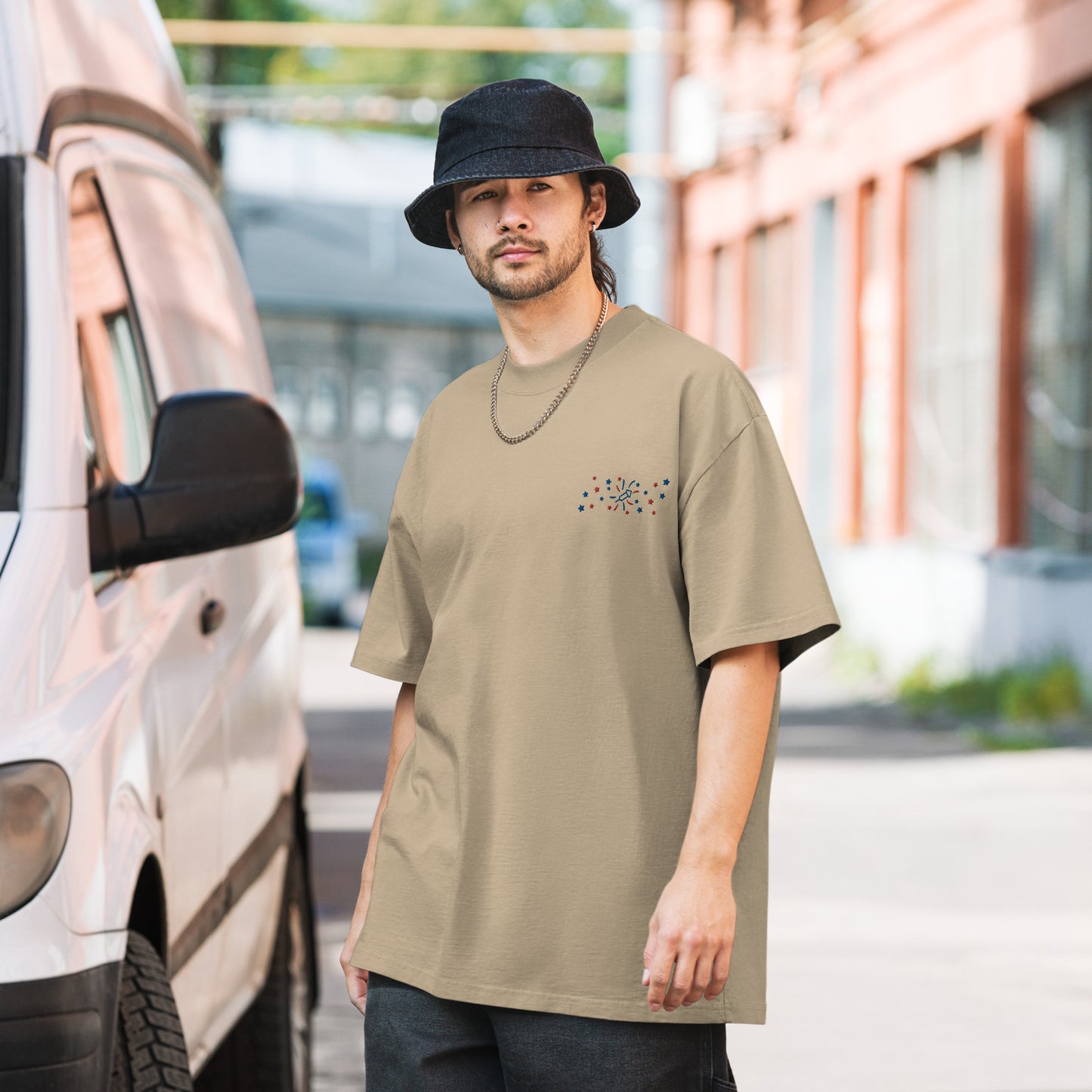 Oversized faded Usa t-shirt