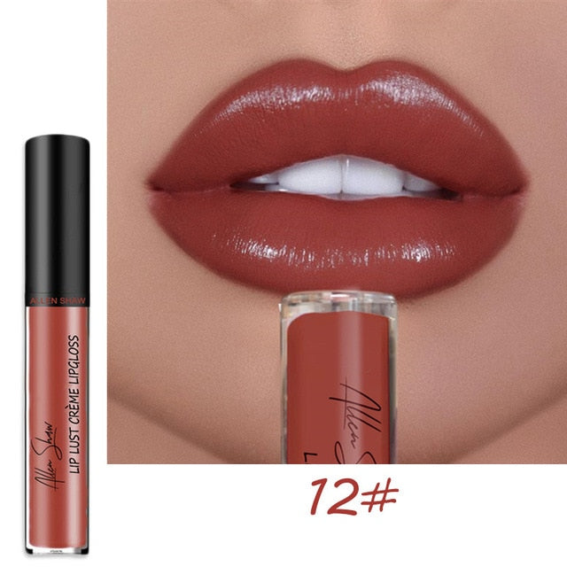 BearPaw 12Colors Creamy Nude Pink Creme Long Lasting Liquid Lipstick Makeup Waterproof Lips Gloss Matte Lipstick Korean Makeup