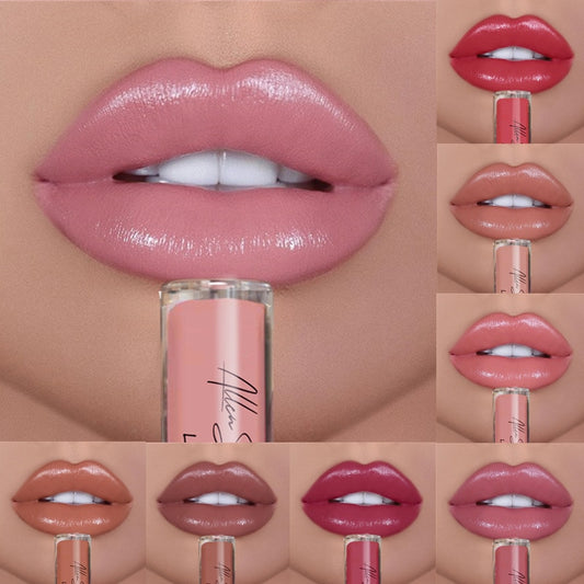 BearPaw 12Colors Creamy Nude Pink Creme Long Lasting Liquid Lipstick Makeup Waterproof Lips Gloss Matte Lipstick Korean Makeup